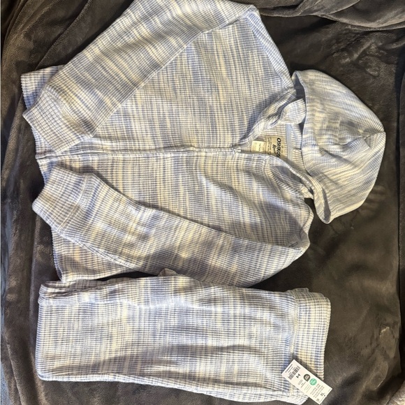 Children's Size 14 Blue and White Striped Hoodie Set - Picture 1 of 4